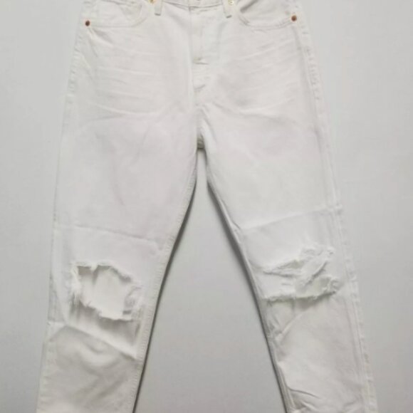 Citizens of Humanity Marlee Jeans White Straight Leg Breezeway Size 31 - Picture 5 of 6